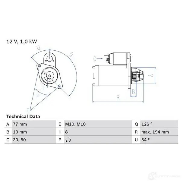Стартер BOSCH 0986020401 20 40 EJM4RQV 331545