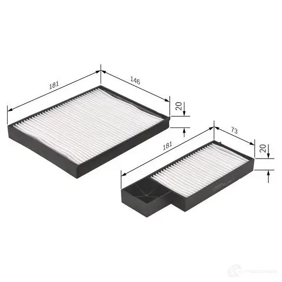 Салонный фильтр BOSCH 351167 1987432276 M 2276 CVZUV8