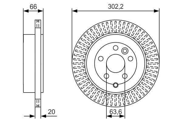 Тормозной диск Bosch 0 986 479 U44 340604 E1 90R-02C0443/0974 BD2228