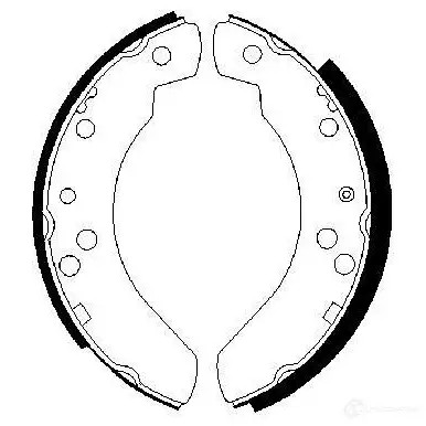 Барабанные тормозные колодки, комплект BOSCH 0986487242 341460 EYCRM BS 501