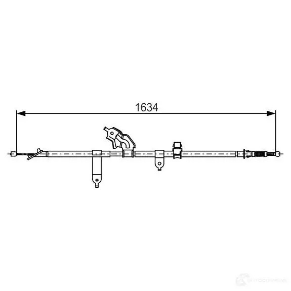 Трос ручника, стояночного тормоза BOSCH 3ZRWZS 1987482222 355289 B C1115