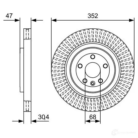 Тормозной диск BOSCH XLAWO 1193480190 BD 2610 0986479w53