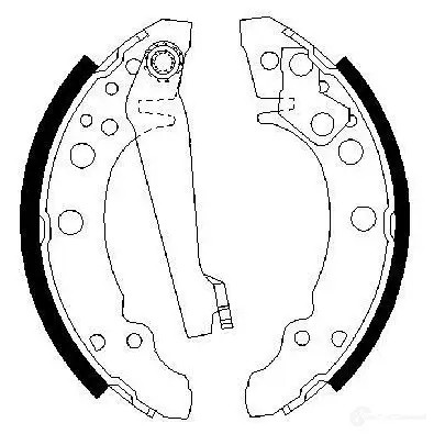Барабанные тормозные колодки, комплект BOSCH 341407 BS40 2 0986487002 7DHSLES