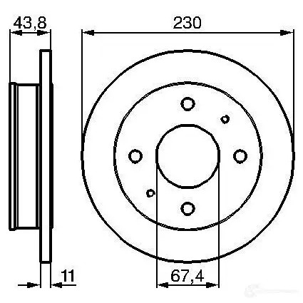 Тормозной диск BOSCH 339143 0986478727 2MVWLBC BD64 0