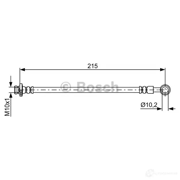 Тормозной шланг BOSCH 354926 1987481833 T17AGB BH17 17