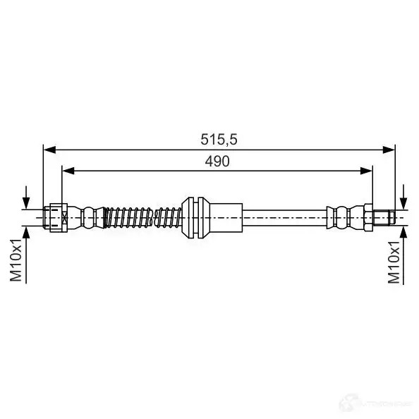 Тормозной шланг BOSCH 0U07E 1987481721 354814 BH16 05