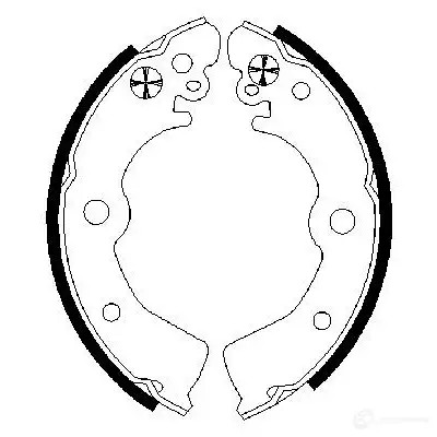 Барабанные тормозные колодки, комплект BOSCH 341647 POLSD4 0986487578 B S820
