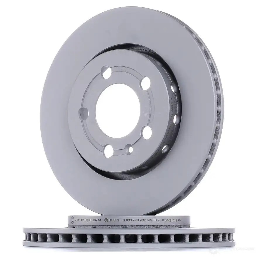 Тормозной диск BOSCH BD410 0986478482 338957 E1 90 R -02C0381/0244