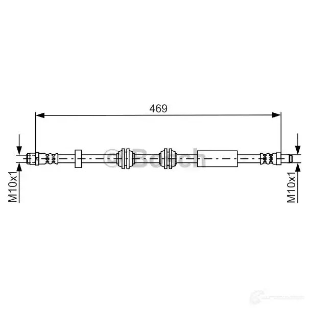 Тормозной шланг BOSCH 354841 1987481748 WQI0J BH163 2