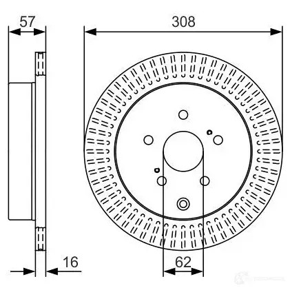 Тормозной диск BOSCH XEMHFN 340508 B D1815 0986479t16