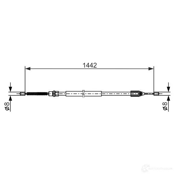 Трос ручника, стояночного тормоза BOSCH B C505 D2IQ56Z 1987477643 353760