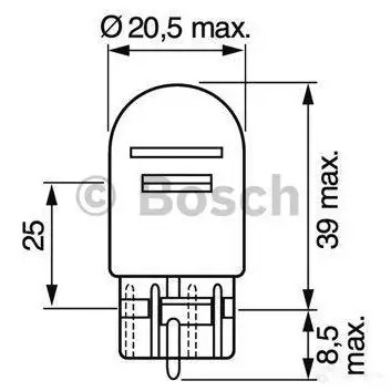 Лампа W21/5W 21/5 Вт 12 В BOSCH 12V 21/5W W21/5W PURE LIGHT 1987302252 350356 Blister 2pcs - 1 987 301 079