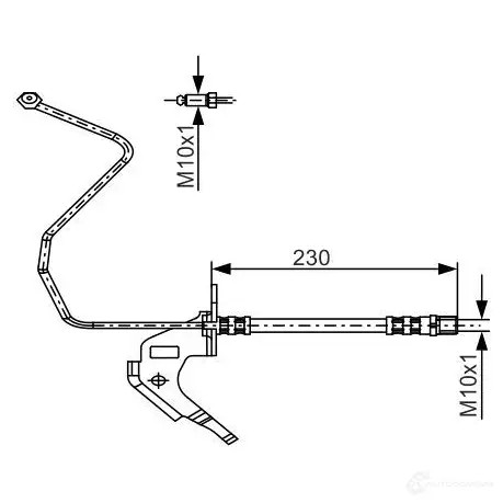 Тормозной шланг BOSCH BH10 54 354278 1987481162 UTYFN01