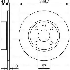 Тормозной диск Bosch 340072 0 986 479 903 BD 644 M7UFY