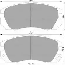 Тормозные колодки, дисковые, комплект Bosch 0 986 505 365 XI4DH4P 1193485568 BP5 365