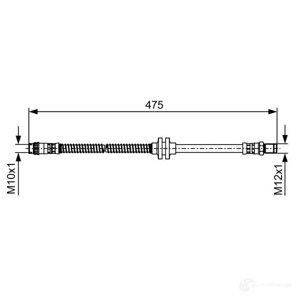 Тормозной шланг BOSCH 1987481496 354592 C7T0ON7 B H1382
