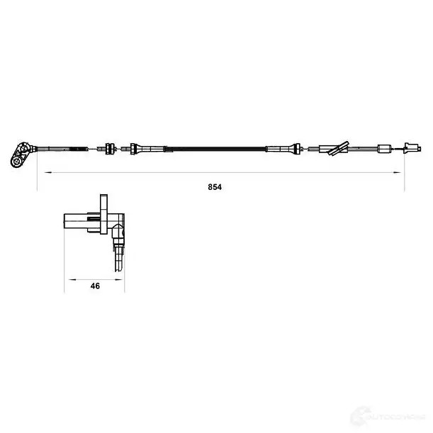 Датчик АБС BOSCH DF 11 315394 0265007552 WS7552