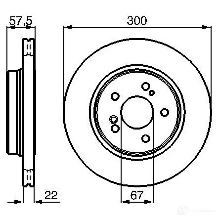 Тормозной диск BOSCH 0986478793 339181 BD6 99 QJFFG