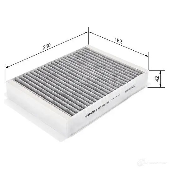 Салонный фильтр BOSCH OU6ZXM 1987432536 R2 536 351274