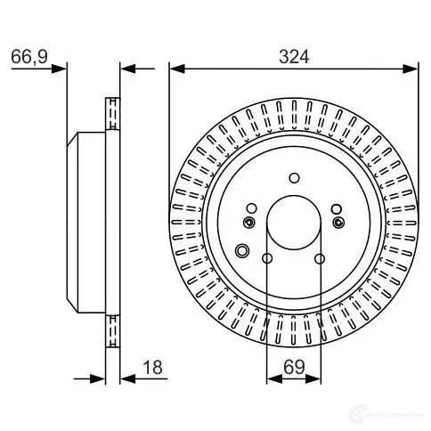Тормозной диск BOSCH 340649 0986479v10 2SGAXB BD 2239