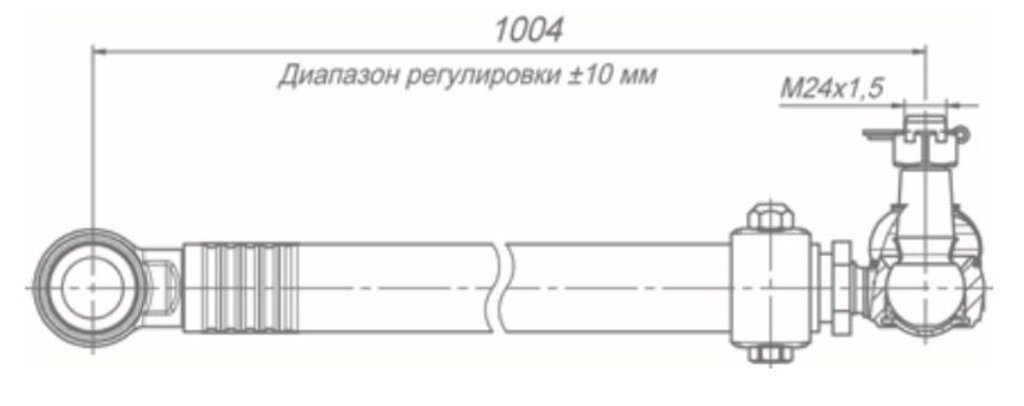 Тяга рулевая КАМАЗ-5297, НЕФАЗ-5299 продольная в сборе ROSTAR