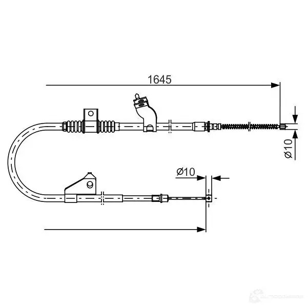 Трос ручника, стояночного тормоза BOSCH 355337 BC1 159 1987482275 AHA4S