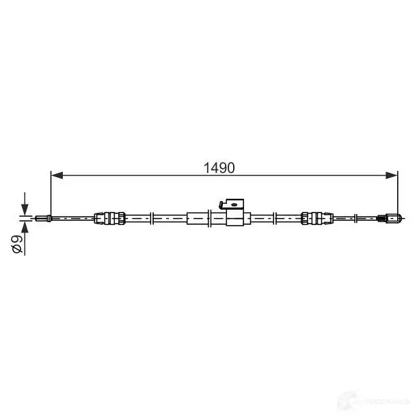 Трос ручника, стояночного тормоза BOSCH 1437241195 1987482832 PD PIM
