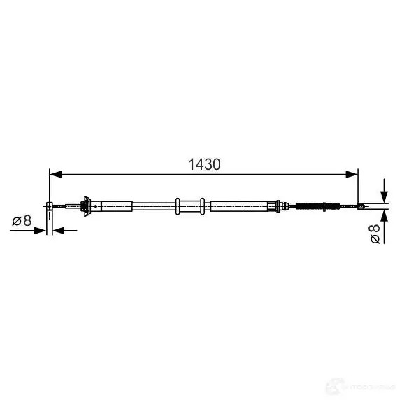Трос ручника, стояночного тормоза BOSCH 353998 BC69 2 0JMMB4 1987477912
