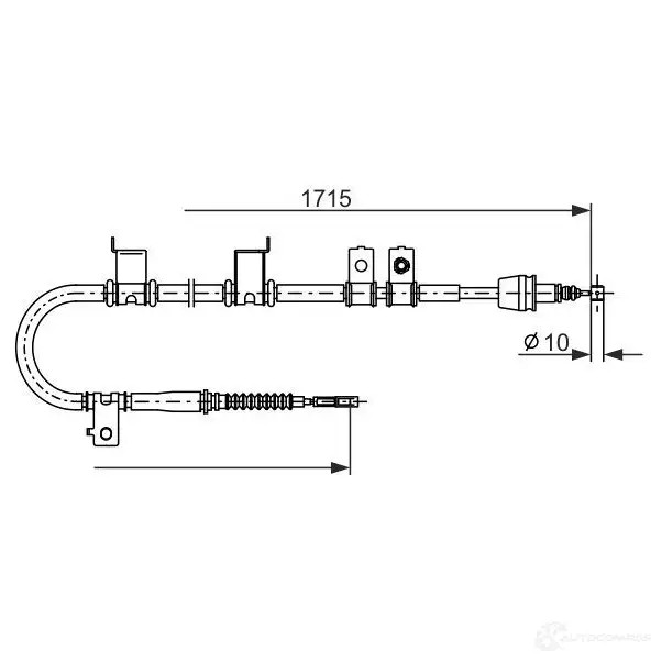 Трос ручника, стояночного тормоза BOSCH 5UA1J S 1987482907 1437241264