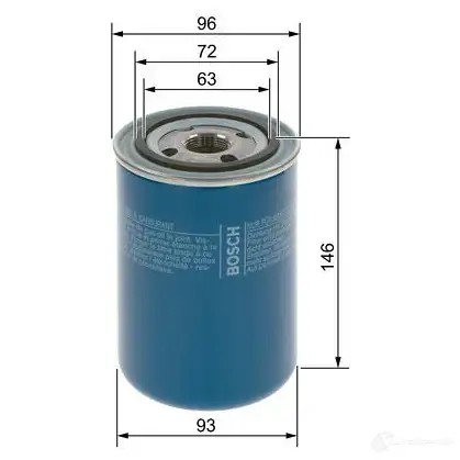 Топливный фильтр BOSCH N 4407 349480 UF4NODV 1457434407