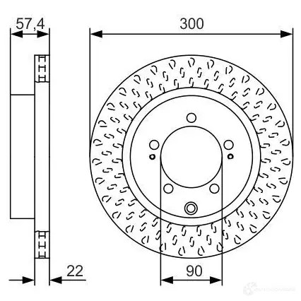 Тормозной диск BOSCH 18C4QXH BD183 2 0986479t33 340521