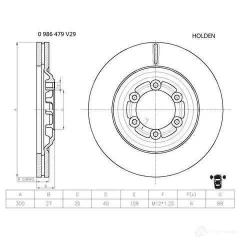 Тормозной диск BOSCH 0986479v29 340667 E1 90R-02C0074/0662 BD2262