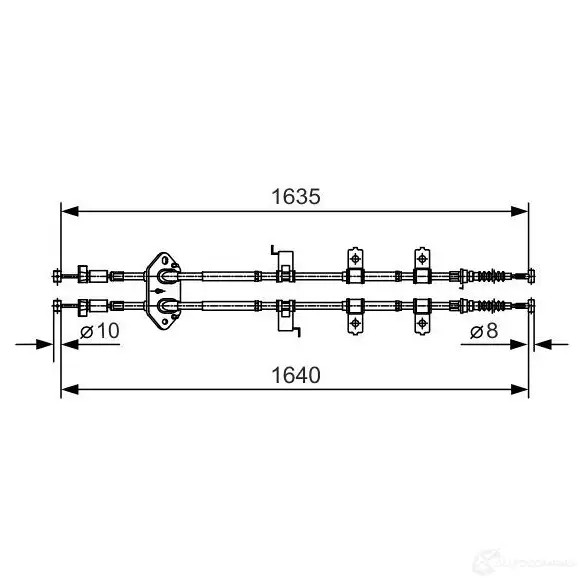 Трос ручника, стояночного тормоза BOSCH BC 948 1987482054 JKSUI 355124