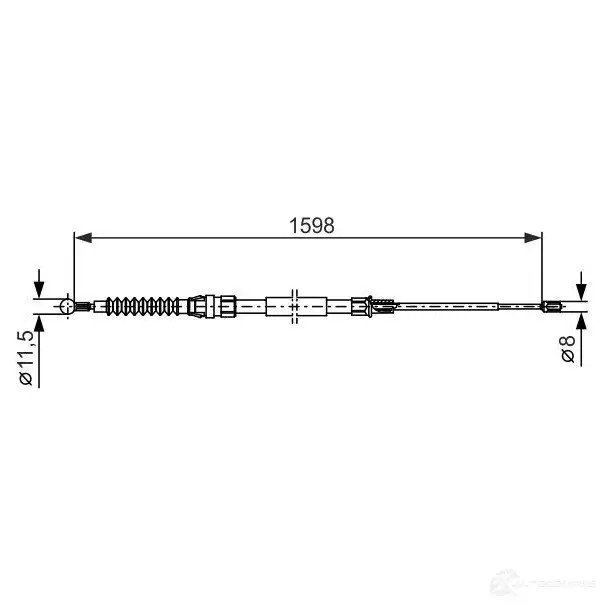 Трос ручника, стояночного тормоза BOSCH OL KFK 1987482379 355429 4047025071116