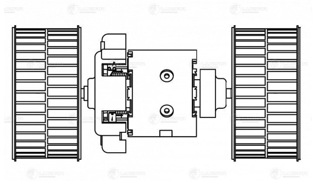 Мотор отопителя КАМАЗ-5490 MERCEDES Actros MP2, MP3 (03-) с крыльчаткой LUZAR