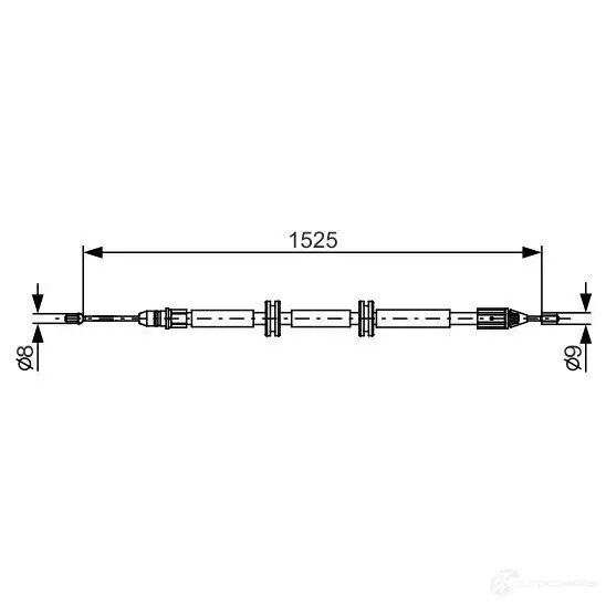 Трос ручника, стояночного тормоза BOSCH HX6LD 355212 BC 1036 1987482142