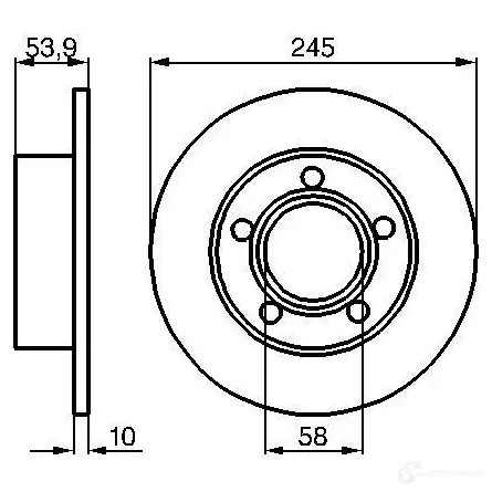 Тормозной диск BOSCH BD3 92 338939 S2OQKJH 0986478461