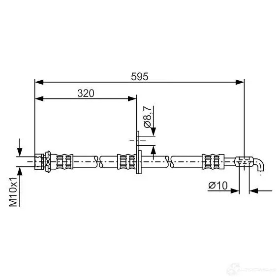 Тормозной шланг BOSCH 352774 1987476257 B H780 H2001