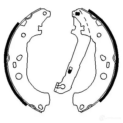 Барабанные тормозные колодки, комплект BOSCH 341744 B S916 B2MPFV 0986487696
