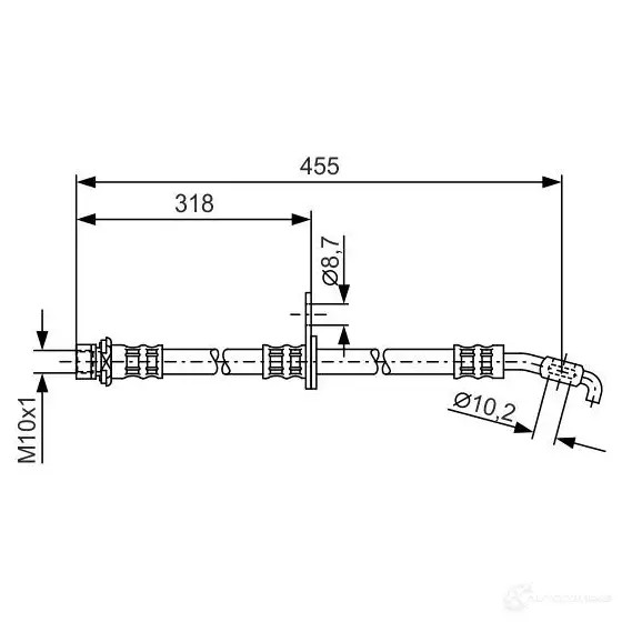 Тормозной шланг BOSCH 0ZPR89 352773 BH 857 1987476255