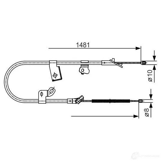 Трос ручника, стояночного тормоза BOSCH 1987477919 BC6 99 354005 D4QV802
