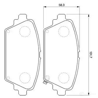 Тормозные колодки, комплект BOSCH 336352 23 094 0986424663 BP379