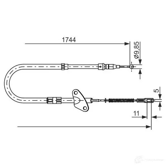 Трос ручника, стояночного тормоза BOSCH 353381 B C102 65A4VLX 1987477121