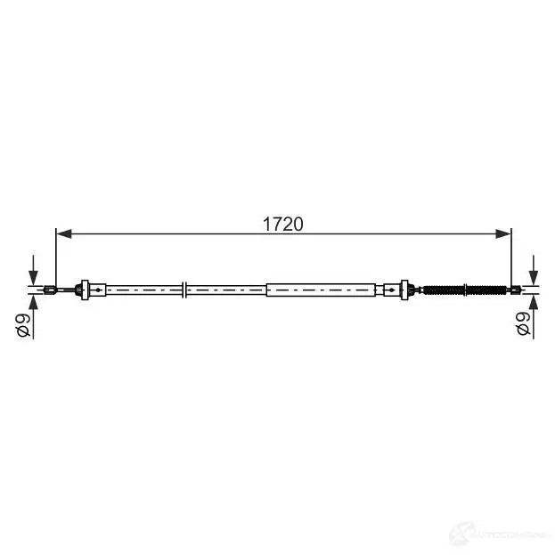 Трос ручника, стояночного тормоза BOSCH 1987482831 4QRN 0S 1437241201