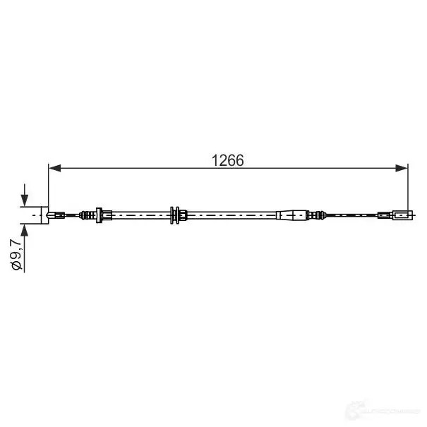 Трос ручника, стояночного тормоза BOSCH VAB M3D 1437241187 1987482894