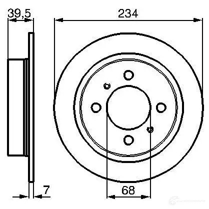 Тормозной диск BOSCH BD 764 JKV2Y 339228 0986478865