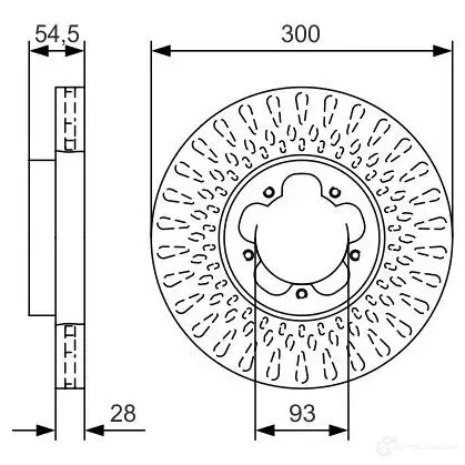 тормозной диск BOSCH 340235 0986479B11 COZ0FGD BD 2012