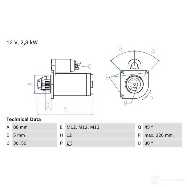 Стартер BOSCH 331818 0986024240 242 4 N00FS11