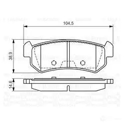 Тормозные колодки, комплект BOSCH 7939-D1036 24071 0986494133 342131