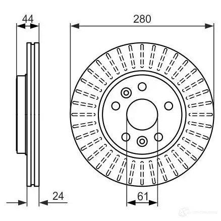 Тормозной диск BOSCH 339829 0986479611 BD 1454 IO7729